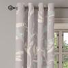 Ambesonne Floral Design Grommet Curtain, Abstract Boho Inspirations Neutral Flowers Silhouettes on Grunge Back, Decorative 2-Panel Window Drapes for Bedroom Living Room, 50″ x 120″, Dimgray Pale Grey(Pale Mauve and Pale Seafoam)