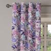 Ambesonne Floral Design Grommet Curtain, Abstract Boho Inspirations Neutral Flowers Silhouettes on Grunge Back, Decorative 2-Panel Window Drapes for Bedroom Living Room, 50″ x 120″, Dimgray Pale Grey(Blue Violet Dried Rose)