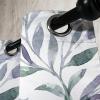 Ambesonne Floral Design Grommet Curtain, Abstract Boho Inspirations Neutral Flowers Silhouettes on Grunge Back, Decorative 2-Panel Window Drapes for Bedroom Living Room, 50″ x 120″, Dimgray Pale Grey(Lavender Blue and Pale Teal)