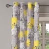 Ambesonne Floral Design Grommet Curtain, Abstract Boho Inspirations Neutral Flowers Silhouettes on Grunge Back, Decorative 2-Panel Window Drapes for Bedroom Living Room, 50″ x 120″, Dimgray Pale Grey(Taupe Grey White Yellow)