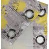 Ambesonne Floral Design Grommet Curtain, Abstract Boho Inspirations Neutral Flowers Silhouettes on Grunge Back, Decorative 2-Panel Window Drapes for Bedroom Living Room, 50″ x 120″, Dimgray Pale Grey(Taupe Grey White Yellow)