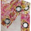 Ambesonne Floral Design Grommet Curtain, Abstract Boho Inspirations Neutral Flowers Silhouettes on Grunge Back, Decorative 2-Panel Window Drapes for Bedroom Living Room, 50″ x 120″, Dimgray Pale Grey(Pale Pink Yellow Green)