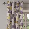 Ambesonne Floral Design Grommet Curtain, Abstract Boho Inspirations Neutral Flowers Silhouettes on Grunge Back, Decorative 2-Panel Window Drapes for Bedroom Living Room, 50″ x 120″, Dimgray Pale Grey(Fawn and Pale Eggplant)