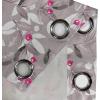 Ambesonne Floral Design Grommet Curtain, Abstract Boho Inspirations Neutral Flowers Silhouettes on Grunge Back, Decorative 2-Panel Window Drapes for Bedroom Living Room, 50″ x 120″, Dimgray Pale Grey(Taupe Grey Hot Pink Ivory)