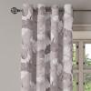 Ambesonne Floral Design Grommet Curtain, Abstract Boho Inspirations Neutral Flowers Silhouettes on Grunge Back, Decorative 2-Panel Window Drapes for Bedroom Living Room, 50″ x 120″, Dimgray Pale Grey(Dimgray Pale Grey)