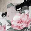Ambesonne Floral Design Grommet Curtain, Abstract Boho Inspirations Neutral Flowers Silhouettes on Grunge Back, Decorative 2-Panel Window Drapes for Bedroom Living Room, 50″ x 120″, Dimgray Pale Grey(Pale Pink Laurel Green)