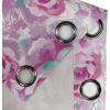 Ambesonne Floral Design Grommet Curtain, Abstract Boho Inspirations Neutral Flowers Silhouettes on Grunge Back, Decorative 2-Panel Window Drapes for Bedroom Living Room, 50″ x 120″, Dimgray Pale Grey(Pale Lilac Magenta)