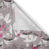 Ambesonne Floral Design Grommet Curtain, Abstract Boho Inspirations Neutral Flowers Silhouettes on Grunge Back, Decorative 2-Panel Window Drapes for Bedroom Living Room, 50″ x 120″, Dimgray Pale Grey(Taupe Grey Hot Pink Ivory)