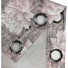 Ambesonne Floral Design Grommet Curtain, Abstract Boho Inspirations Neutral Flowers Silhouettes on Grunge Back, Decorative 2-Panel Window Drapes for Bedroom Living Room, 50″ x 120″, Dimgray Pale Grey(Pale Salmon Taupe Grey)