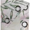 Ambesonne Floral Design Grommet Curtain, Abstract Boho Inspirations Neutral Flowers Silhouettes on Grunge Back, Decorative 2-Panel Window Drapes for Bedroom Living Room, 50″ x 120″, Dimgray Pale Grey(Soft Pink Peacock Green)