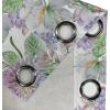 Ambesonne Floral Design Grommet Curtain, Abstract Boho Inspirations Neutral Flowers Silhouettes on Grunge Back, Decorative 2-Panel Window Drapes for Bedroom Living Room, 50″ x 120″, Dimgray Pale Grey(Peacock Green and Pale Purple)