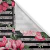 Ambesonne Floral Design Grommet Curtain, Abstract Boho Inspirations Neutral Flowers Silhouettes on Grunge Back, Decorative 2-Panel Window Drapes for Bedroom Living Room, 50″ x 120″, Dimgray Pale Grey(Pastel Pink and Olive Green)