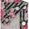 Ambesonne Floral Design Grommet Curtain, Abstract Boho Inspirations Neutral Flowers Silhouettes on Grunge Back, Decorative 2-Panel Window Drapes for Bedroom Living Room, 50″ x 120″, Dimgray Pale Grey(Pastel Pink and Olive Green)