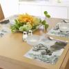 Ambesonne Floral Place Mats Set of 4, Vintage Garden Plants Herbs Flowers Botanical Classic Design Art, Washable Fabric Placemats for Dining Table, Standard Size, Reseda Green Beige(Warm Taupe Green)