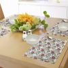 Ambesonne Floral Place Mats Set of 4, Vintage Garden Plants Herbs Flowers Botanical Classic Design Art, Washable Fabric Placemats for Dining Table, Standard Size, Reseda Green Beige(Pale Pink Cream)