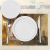Ambesonne Floral Place Mats Set of 4, Vintage Garden Plants Herbs Flowers Botanical Classic Design Art, Washable Fabric Placemats for Dining Table, Standard Size, Reseda Green Beige(Orange Brown)