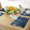 Ambesonne Floral Place Mats Set of 4, Vintage Garden Plants Herbs Flowers Botanical Classic Design Art, Washable Fabric Placemats for Dining Table, Standard Size, Reseda Green Beige(Pale Blue Dark Blue)