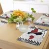 Ambesonne Floral Place Mats Set of 4, Vintage Garden Plants Herbs Flowers Botanical Classic Design Art, Washable Fabric Placemats for Dining Table, Standard Size, Reseda Green Beige(White and Black)