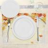 Ambesonne Floral Place Mats Set of 4, Vintage Garden Plants Herbs Flowers Botanical Classic Design Art, Washable Fabric Placemats for Dining Table, Standard Size, Reseda Green Beige(Orange and Yellow)