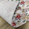 Ambesonne Floral Place Mats Set of 4, Vintage Garden Plants Herbs Flowers Botanical Classic Design Art, Washable Fabric Placemats for Dining Table, Standard Size, Reseda Green Beige(Pale Pink Cream)