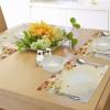 Ambesonne Floral Place Mats Set of 4, Vintage Garden Plants Herbs Flowers Botanical Classic Design Art, Washable Fabric Placemats for Dining Table, Standard Size, Reseda Green Beige(Orange and Yellow)