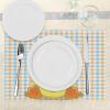 Ambesonne Floral Place Mats Set of 4, Vintage Garden Plants Herbs Flowers Botanical Classic Design Art, Washable Fabric Placemats for Dining Table, Standard Size, Reseda Green Beige(Orange Yellow)