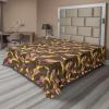 Ambesonne Floral Scene Flat Sheet, Garden Feelings Flowers Boho Silhouettes with Neutral Colors Art, Soft Comfortable Top Sheet Decorative Bedding 1 Piece, Queen Size, Salmon White Dark Cocoa(Mustard Purple Umber)