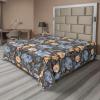 Ambesonne Floral Scene Flat Sheet, Garden Feelings Flowers Boho Silhouettes with Neutral Colors Art, Soft Comfortable Top Sheet Decorative Bedding 1 Piece, Queen Size, Salmon White Dark Cocoa(Lavender Blue Peach)