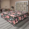 Ambesonne Floral Scene Flat Sheet, Garden Feelings Flowers Boho Silhouettes with Neutral Colors Art, Soft Comfortable Top Sheet Decorative Bedding 1 Piece, Queen Size, Salmon White Dark Cocoa(Laurel Green Coral Taupe)