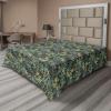 Ambesonne Floral Scene Flat Sheet, Garden Feelings Flowers Boho Silhouettes with Neutral Colors Art, Soft Comfortable Top Sheet Decorative Bedding 1 Piece, Queen Size, Salmon White Dark Cocoa(Seafoam Almond Green Teal)