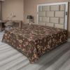 Ambesonne Floral Scene Flat Sheet, Garden Feelings Flowers Boho Silhouettes with Neutral Colors Art, Soft Comfortable Top Sheet Decorative Bedding 1 Piece, Queen Size, Salmon White Dark Cocoa(Pale Redwood and Taupe)