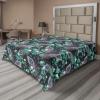 Ambesonne Floral Scene Flat Sheet, Garden Feelings Flowers Boho Silhouettes with Neutral Colors Art, Soft Comfortable Top Sheet Decorative Bedding 1 Piece, Queen Size, Salmon White Dark Cocoa(Pale Mauve and Sea Green)