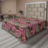 Ambesonne Floral Scene Flat Sheet, Garden Feelings Flowers Boho Silhouettes with Neutral Colors Art, Soft Comfortable Top Sheet Decorative Bedding 1 Piece, Queen Size, Salmon White Dark Cocoa(Mauve Taupe and Olive Green)
