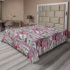 Ambesonne Floral Scene Flat Sheet, Garden Feelings Flowers Boho Silhouettes with Neutral Colors Art, Soft Comfortable Top Sheet Decorative Bedding 1 Piece, Queen Size, Salmon White Dark Cocoa(Pink Soft Blue)