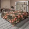 Ambesonne Floral Scene Flat Sheet, Garden Feelings Flowers Boho Silhouettes with Neutral Colors Art, Soft Comfortable Top Sheet Decorative Bedding 1 Piece, Queen Size, Salmon White Dark Cocoa(Pale Vermilion Jade Green)