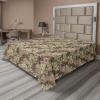 Ambesonne Floral Scene Flat Sheet, Garden Feelings Flowers Boho Silhouettes with Neutral Colors Art, Soft Comfortable Top Sheet Decorative Bedding 1 Piece, Queen Size, Salmon White Dark Cocoa(Blush Pale Green)