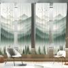 Ambesonne Floral Window Curtains Pack of 2, Minimalist Design Cozy Neutral Farmhouse Plaid with Leaves and Flowers, Lightweight Set & Rod Pocket, 4 Panels of – 28″ x 63″, Sage Green Blue Yellow(Cadet Blue Grey Teal)