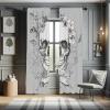 Ambesonne Floral Window Curtains Pack of 2, Minimalist Design Cozy Neutral Farmhouse Plaid with Leaves and Flowers, Lightweight Set & Rod Pocket, 4 Panels of – 28″ x 63″, Sage Green Blue Yellow(Pale Grey)