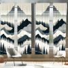 Ambesonne Floral Window Curtains Pack of 2, Minimalist Design Cozy Neutral Farmhouse Plaid with Leaves and Flowers, Lightweight Set & Rod Pocket, 4 Panels of – 28″ x 63″, Sage Green Blue Yellow(Dark Petrol Blue Eggshell)