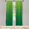 Ambesonne Floral Window Curtains Pack of 2, Minimalist Design Cozy Neutral Farmhouse Plaid with Leaves and Flowers, Lightweight Set & Rod Pocket, 4 Panels of – 28″ x 63″, Sage Green Blue Yellow(Forest Green)