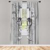 Ambesonne Floral Window Curtains Pack of 2, Minimalist Design Cozy Neutral Farmhouse Plaid with Leaves and Flowers, Lightweight Set & Rod Pocket, 4 Panels of – 28″ x 63″, Sage Green Blue Yellow(Pale Grey)