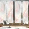 Ambesonne Floral Window Curtains Pack of 2, Minimalist Design Cozy Neutral Farmhouse Plaid with Leaves and Flowers, Lightweight Set & Rod Pocket, 4 Panels of – 28″ x 63″, Sage Green Blue Yellow(Blush Pale Cadet Blue)