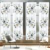 Ambesonne Floral Window Curtains Pack of 2, Minimalist Design Cozy Neutral Farmhouse Plaid with Leaves and Flowers, Lightweight Set & Rod Pocket, 4 Panels of – 28″ x 63″, Sage Green Blue Yellow(Sage Green Blue Yellow)
