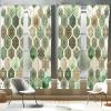 Ambesonne Floral Window Curtains Pack of 2, Minimalist Design Cozy Neutral Farmhouse Plaid with Leaves and Flowers, Lightweight Set & Rod Pocket, 4 Panels of – 28″ x 63″, Sage Green Blue Yellow(Eggshell Caramel Teal)