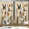 Ambesonne Floral Window Curtains Pack of 2, Minimalist Design Cozy Neutral Farmhouse Plaid with Leaves and Flowers, Lightweight Set & Rod Pocket, 4 Panels of – 28″ x 63″, Sage Green Blue Yellow(Grey Yellow Pale Brown)