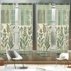 Ambesonne Floral Window Curtains Pack of 2, Minimalist Design Cozy Neutral Farmhouse Plaid with Leaves and Flowers, Lightweight Set & Rod Pocket, 4 Panels of – 28″ x 63″, Sage Green Blue Yellow(Laurel Green Champagne)