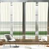 Ambesonne Floral Window Curtains Pack of 2, Minimalist Design Cozy Neutral Farmhouse Plaid with Leaves and Flowers, Lightweight Set & Rod Pocket, 4 Panels of – 28″ x 63″, Sage Green Blue Yellow(Eggshell Olive Green)
