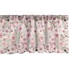 Ambesonne Floral Window Valance, Flower Petals Blossoms Leaves and Bird Sitting Vintage Inspired Image, Curtain Valance for Kitchen Bedroom Decor with Rod Pocket, 54″ X 12″, Coral Fern Green White(Coral Pale Green Brown)