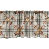 Ambesonne Floral Window Valance, Flower Petals Blossoms Leaves and Bird Sitting Vintage Inspired Image, Curtain Valance for Kitchen Bedroom Decor with Rod Pocket, 54″ X 12″, Coral Fern Green White(Pale Grey Apricot Brown)