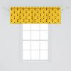 Ambesonne Floral Window Valance, Flower Petals Blossoms Leaves and Bird Sitting Vintage Inspired Image, Curtain Valance for Kitchen Bedroom Decor with Rod Pocket, 54″ X 12″, Coral Fern Green White(Earth Yellow Seal Brown)